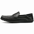 thumbnail image 5 of Men's Casual Loafers Slip On Leather Shoes Comfortable Lightweight Driving Shoes Male Moccasins Classic Penny Loafer Flats Boat Shoes Outdoor Walking Shoes, 5 of 19
