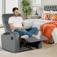 thumbnail image 2 of Costway Recliner Chair Single Sofa Lounger with Arm Storage & Cup Holder Grey, 2 of 11