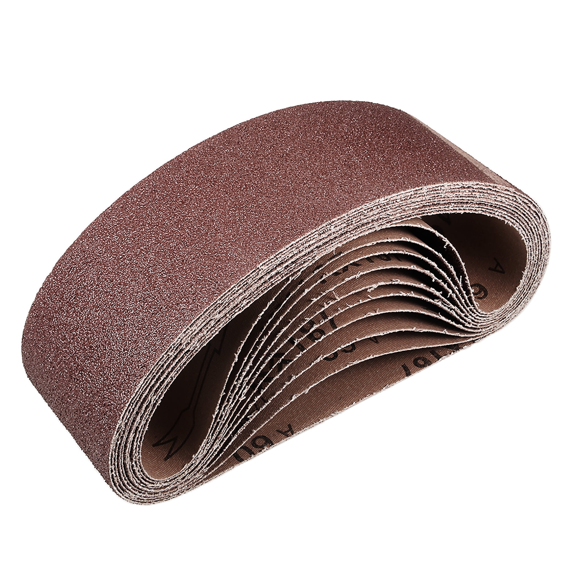 7.6cm x 50cm Abrasive Sanding Belt 60-Grits Aluminium Oxide Sand Belts for Belt Sander 10pcs