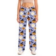 thumbnail image 5 of Zydvens Women Halloween Pajama Pants Wide Leg Lounge Wear with Pockets Soft Elastic Waist Drawstring Sleepwear Bottoms Splatter Pumpkin Print Costume Cosplay Party S-3XL, 5 of 7