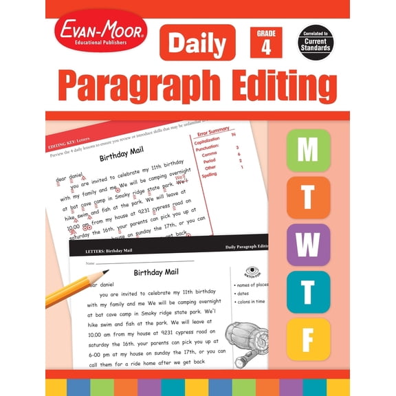 Pre-Owned Daily Paragraph Editing, Grade 4 Teacher Edition (Paperback) 1557999589 9781557999580