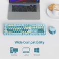 thumbnail image 3 of Combo de teclado y ratón GTSP Typewriter Wireless Azul Claro, 3 of 6