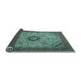 thumbnail image 2 of Ahgly Company Indoor Round Medallion Light Blue Traditional Area Rugs, 5' Round, 2 of 4