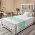 thumbnail image 1 of Butterfly Bed Runner, Monochrome Style of Various Flying Insects Botanical Elements, Decorative Accent Bedding Scarf for Hotels Homes and Guestrooms, Twin, Pale Seafoam and White, by Ambesonne, 1 of 2