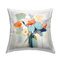 Stupell Industries Abstract Flower Bouquet Decorative Printed Throw Pillow, 18 x 18