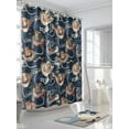 thumbnail image 3 of Western Farmhouse Shower Curtain, Vintage Cowboy Hat Bathroom Decor Curtains Set with Hooks, Bule Waterproof Fabric Home Accessories， 72 X 78 Inch Long, 3 of 6