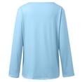 thumbnail image 5 of Women's Classic V-Neck Long Sleeve T Shirt for Everyday Comfort with Soft Casual Fit Top, 5 of 5