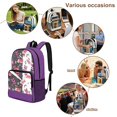 thumbnail image 5 of Whosucclay Corgi P Bookbag Side Pockets Large Capacity Clear Backpack with Adjustable Straps PVC & Polyester, Elementary Kindergarten School Bag for Boys Girls, 5 of 10