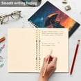 thumbnail image 4 of FORMRS 1-Subject Spiral Notebook 8" x 5" College Ruled 60 Refillable Sheet A5 Hard Cover, 2 Pack, Astronaut at Dawn, 4 of 7