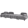 thumbnail image 3 of Modular Sectional Sofa, ONE PIX 93" L Shape Reversible Sofa, Modern Button Tufted Cloud Couches for Living Room, Apartment, Office, Gray, 3 of 8