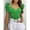 Green, variant on Swuxness Women Short Sleeve Casual T Shirts, Spring and Summer Short Tops, Ladies V-Neck Solid Color Comfortable Fashion Front Zipper Blouse Purple, L