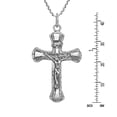 thumbnail image 2 of Intricate Detail Faithful Crucifix Cross Sterling Silver Necklace, 2 of 6