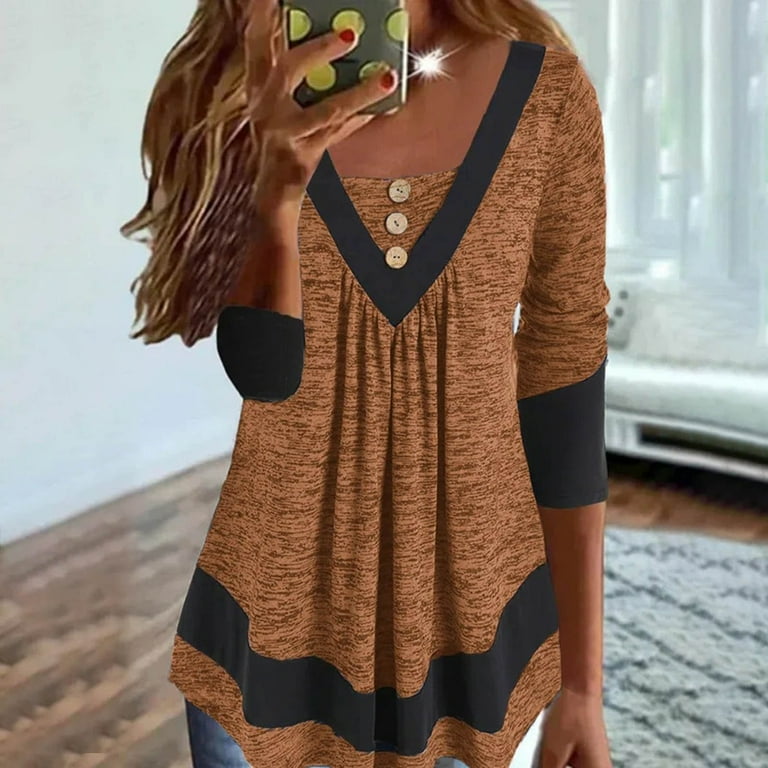 Casual Striped Contrast V Neck Plus Size Tops Casual Striped Contrast V Neck Plus Size Tops