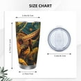 thumbnail image 4 of Haiem Starry Night Guitar Turtle Printed 20oz Straight Skinny Car Cups With Insulated Cup Sleeve Portable Handle, Sports Travel Coffee Mug, Stainless Steel, Insulated-Without Straw, 4 of 8