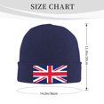 thumbnail image 4 of Union Jacks Flag Beanie Hat Knit Hat Skull Cap for Men Women Winter Hat Navy Blue, 4 of 6