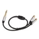 thumbnail image 4 of Cable divisor de RCA de 2 vías a 6,35 mm, chapado en oro, conector hembra doble a conector macho mono de 1/4", longitud de 19,7 in, 4 of 8