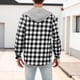 thumbnail image 4 of Seeotter Hooded Flannel Shirt for Men Plaid Shirts Long Sleeve Flannel Jacket Button-Down Shirt Jacket with Hood, 4 of 7