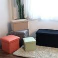 thumbnail image 2 of Boîte de Rangement Capacité de Charge Élevée Pliable en Tissu Ottoman de Rangement Polyvalent Cube Siège pour la Maison Qinhai, 2 of 5