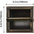 thumbnail image 2 of Recessed Toilet Paper Holder Wall Mounted Heavy Duty Metal Toilet Paper Roll, 2 of 6