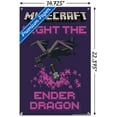 thumbnail image 3 of Minecraft - Fight The Ender Dragon Wall Poster with Pushpins, 14.725" x 22.375", 3 of 3