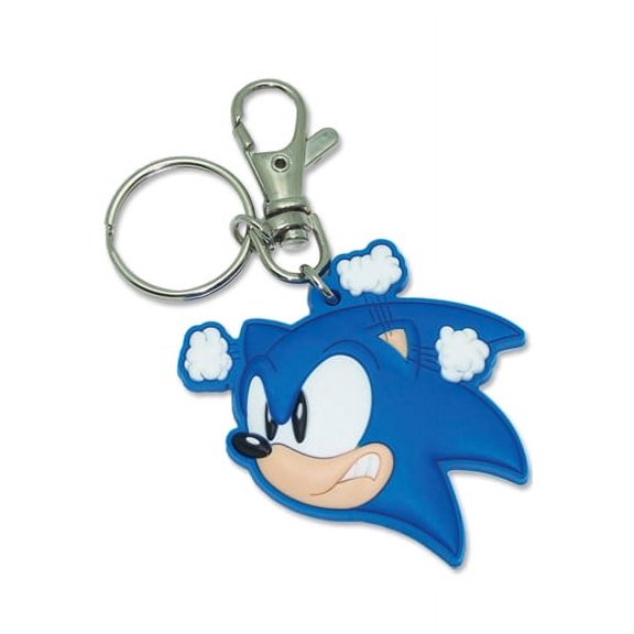 Key Chain - Sonic The Hedgehog - New Angry Head PVC Anime ge4764