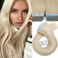 thumbnail image 2 of SEGO Human Hair Tape In 100% Human Hair Extensions 20Pcs 50g/pack Straight Seamless Skin Weft Full Head Double Sided Tape Hair, 2 of 9