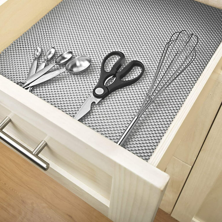 Smart Design Premium Grip Shelf Liner - 12 inch x 20 Feet - Cool Gray