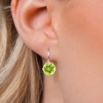thumbnail image 3 of Gem Stone King 925 Sterling Silver Yellow Lemon Quartz Dangle Earrings for Women | 3.70 Cttw | Gemstone Birthstone | Round 8MM, 3 of 6