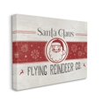 thumbnail image 3 of Playful Santa Claus Sign Red Striped Snowflake Design Holiday Graphic Art Gallery-Wrapped Canvas Print Wall Art, 3 of 5