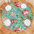 thumbnail image 2 of Round Fitted Tablecloth with Elastic Edges Fits 36"-44" Round Tables Pioneer Colorful Floral Waterproof Table Cover Washable Indoor and Outdoor for Party Kitchen Dinner Banquet Patio Picnic, 2 of 7