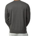 thumbnail image 3 of Men's Pullover Crew Neckline Lightweight Fleece Sweatshirts, Charcoal Grey L, 3 of 3