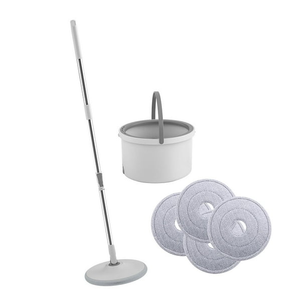 Trapeador y balde, sistema de limpieza con filtración de agua, trapeador de microfibra lavable y reutilizable autoescurrido para madera, de microfibra Soledad Fregona de piso de rotación