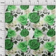 thumbnail image 2 of oneOone Cotton Poplin Twill Mint Green Fabric Leaves & Rose Floral Diy Clothing Quilting Fabric Print Fabric By Yard 56 Inch Wide, 2 of 2