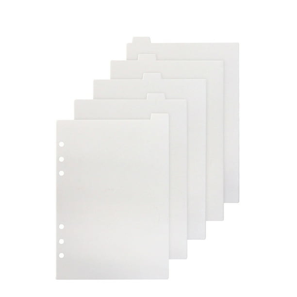 A6 Binder Divider 12 Pieces Clear Plastic Binder Divider with Pull Tab