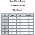 thumbnail image 2 of Capri Yoga Pants Fold Over Waist, S, Charcoal, 2 of 2