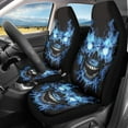 thumbnail image 2 of Yuyamidu Blue Flame Skull Car Front Seat Covers Soft Car Seat Cover Easy Installation Breathable Front Seat Cover Protection Interior Accessories Universal for Auto Truck Van SUV 2 Pcs, 2 of 7