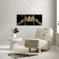 thumbnail image 3 of Black and Gold Wall Art - African American Coronation Framed Inspirational Canvas Art Pictures For Bedroom Living Room Wall Decor 12 "X16 X3 Panel, 3 of 6