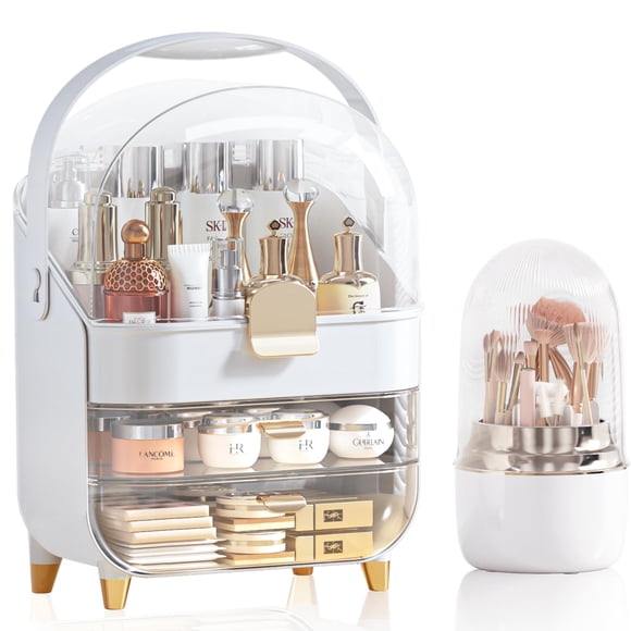 Makeup Organizer, Skincare Holder Bathroom Counter Organizer, Storage Box Cosmetic Display Cases, Teen Girl Gifts Trendy Stuff Make up Organizers for