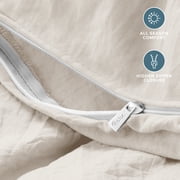 Bare Home Washed Duvet Cover Set - Ultra-Soft - Premium 1800 Collection - 3 Piece - King/Cal King, Fog