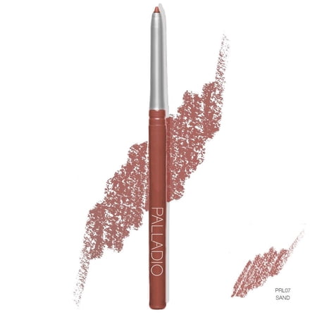Palladio Retractable Waterproof Lip Liner High Pigmented and Creamy Color with Long Lasting All Day Wear , Sand, 1 Count