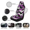 thumbnail image 6 of Binienty Purple and Grey Camo Front Auto Seat Covers 2 Pack Waterproof Thin Car Bucket Seat Covers Easy to Install Anti-Slip Vehicle Interior Seats Protectors for Cars SUV Truck Van, 6 of 8