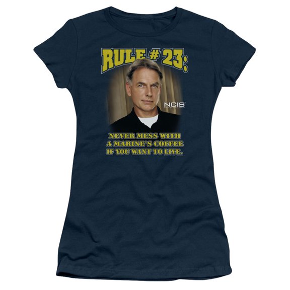 Trevco Ncis-Rule 23 - Short Sleeve Junior Sheer Tee - Navy- Small