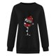 thumbnail image 3 of Gibobby Sudadera de Navidad para mujer navideño Sudadera de mujer Cuello redondo Manga larga navideño Casual Tops navideños(Negro,M), 3 of 4