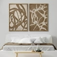 thumbnail image 2 of IDEA4WALL Framed Canvas Print Wall Art Set Flow Abstract Earth Tone Organic Shapes Illustration Cozy Neutral Tone Modern Digital Art Wall Decor Contemporary for Home Decor - 16"x24"x2 Natural, 2 of 5