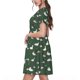 thumbnail image 2 of Balery Colorful Mallard Duck Vestidos sueltos de manga corta para mujer, vestidos de verano 2025, vestidos casuales de corte A con vuelo., 2 of 6