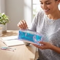 thumbnail image 4 of romoty Holographic Clear Pencil Case, Purple Iridescent Zipper Stationery Pouch Portable Cosmetic Makeup Bag for Desk Office Adults, 4 of 5