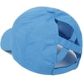 thumbnail image 2 of Gorra de béisbol con cola de caballo entrecruzada para mujer, gorro de secado rápido con moño desordenado y parte superior ajustable (negro), 2 of 5