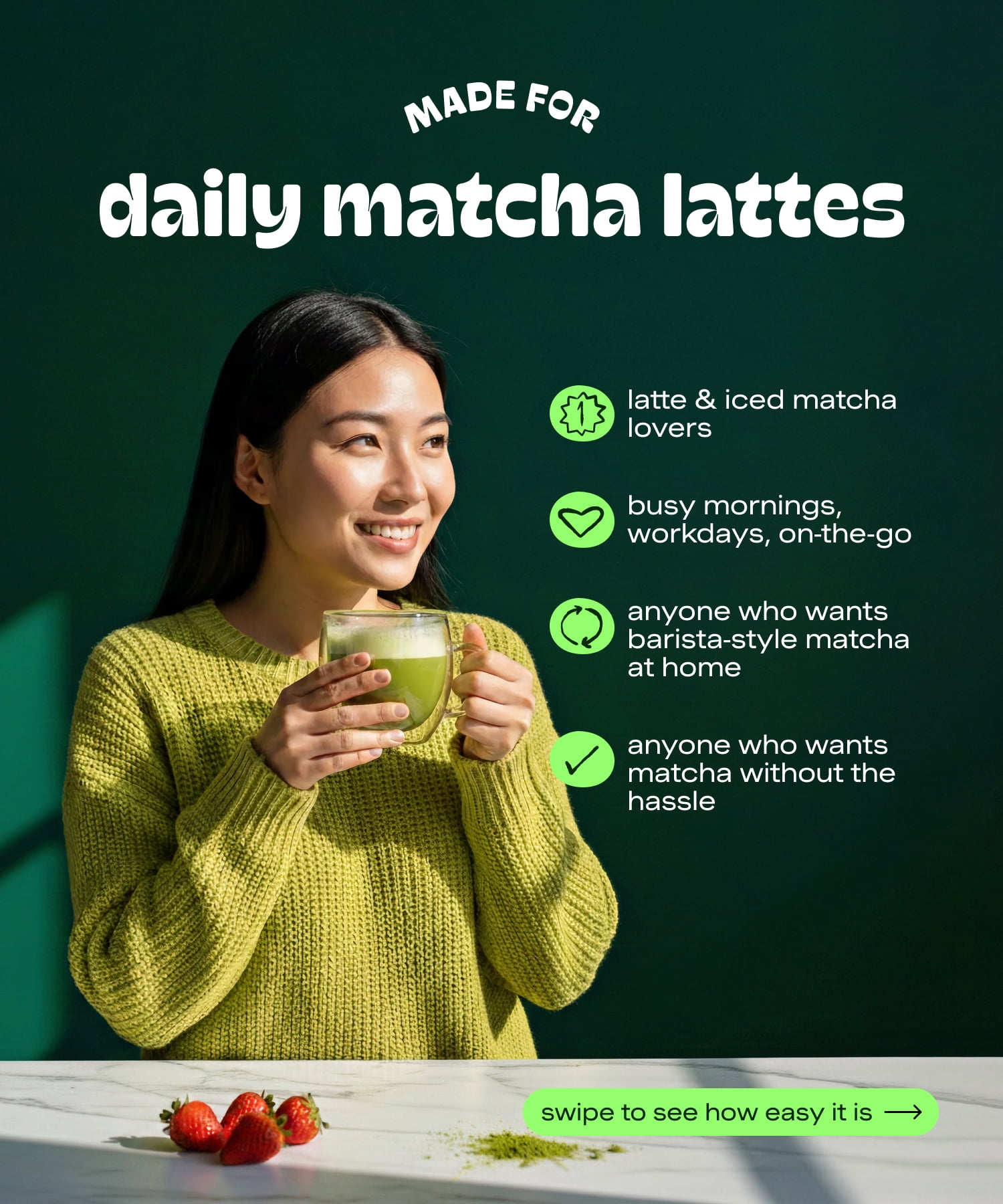 MatchaDNA Sweet Organic Matcha Tea Latte Powder No Sugar Added Naturally Caffeinated 1 Count 1.1 lb (500 Gr)