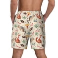 thumbnail image 4 of Uemuo Autumn Forest Animals Pattern Mens Swim Trunks Quick Dry Board Shorts with Mesh Lining, Stretch Beach Shorts Quick Dry No-Chafing Board Shorts-XX-Large, 4 of 9