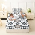 thumbnail image 4 of Erosebridal Retro Aztec Print Twin Sheet Sets,Vintage Southwestern Bohemian Bedding 3-Piece, 4 of 6